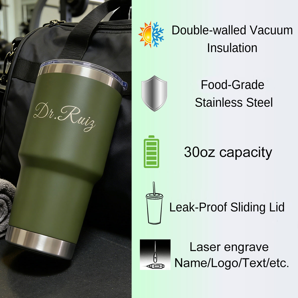 Custom Personalized 30 oz Vacu - Aquatic Gym recension och pris