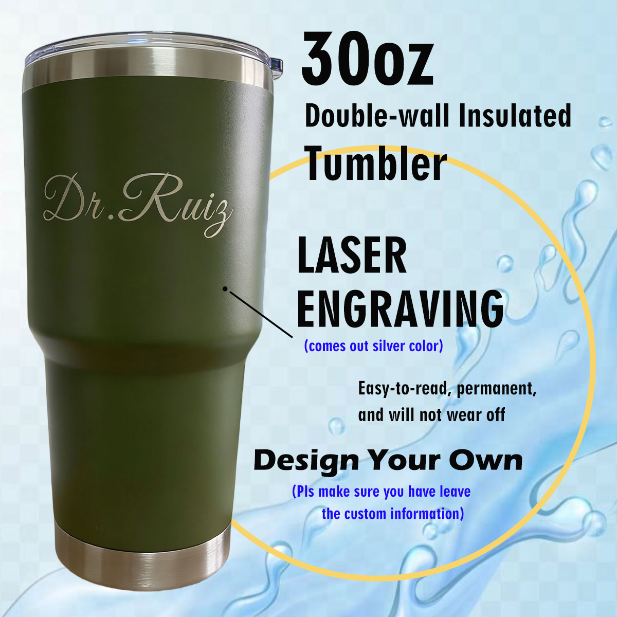 Custom Personalized 30 oz Vacu - Aquatic Gym recension och pris