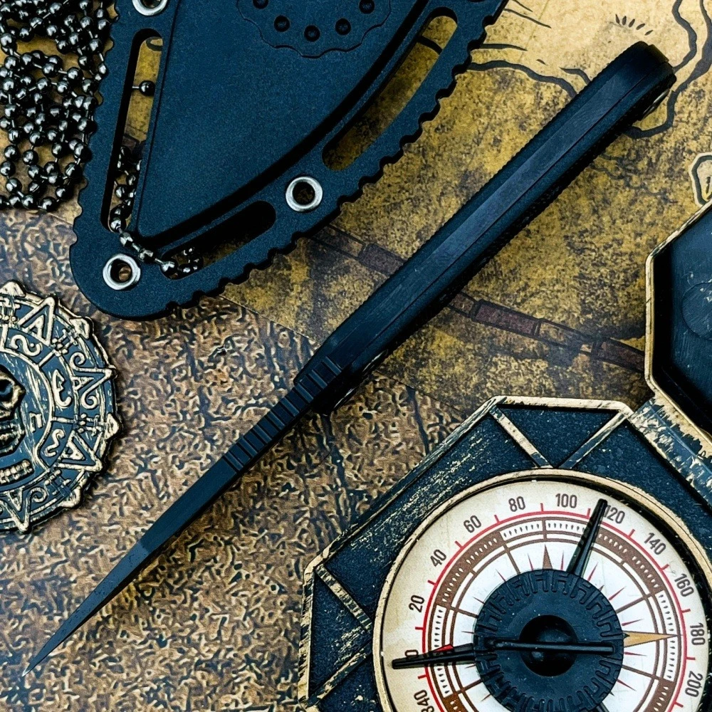 Outdoor Survival Mini Necklace - Dive Knife Titanium recension och pris