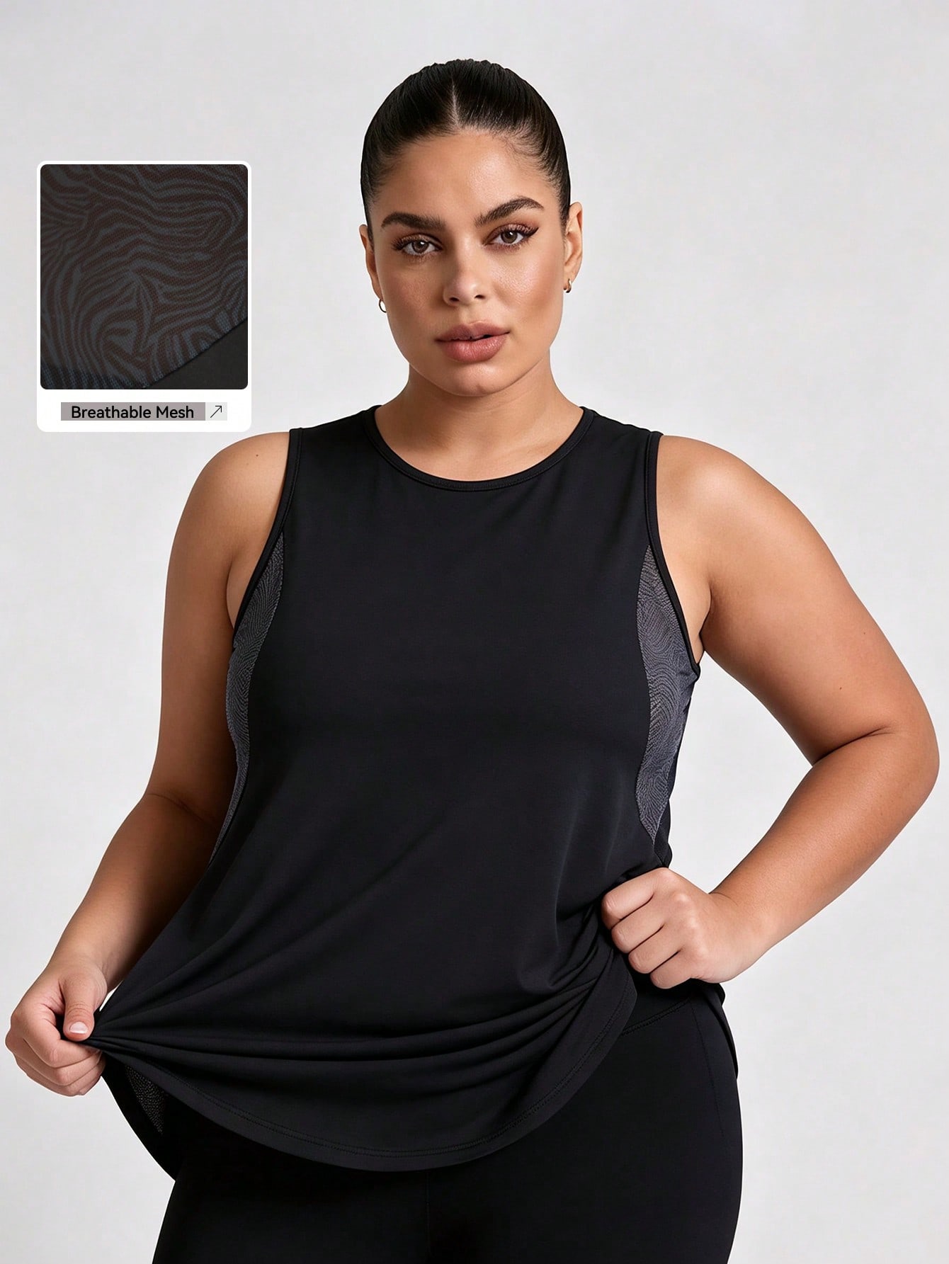 Plus Size Mesh Tank Top Women  - Aquatic Gym recension och pris